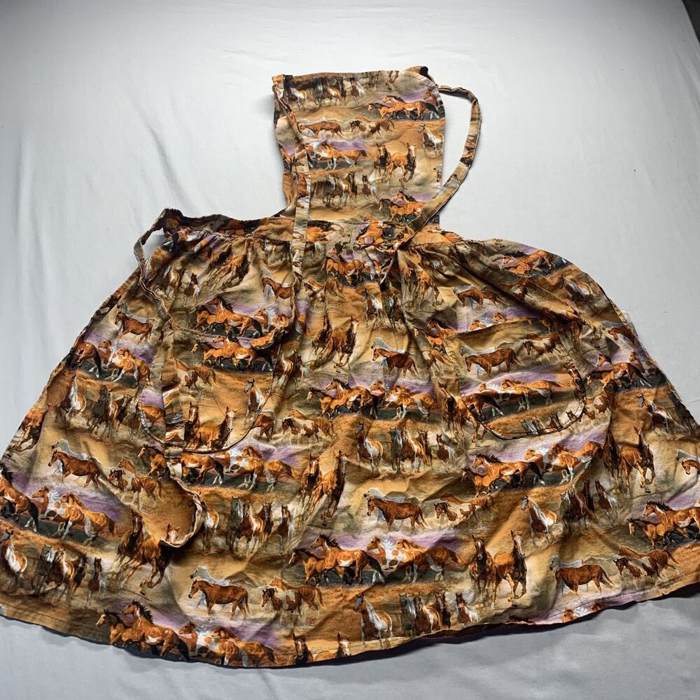 Handmade Western Horses Apron